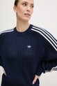 Sveter adidas Originals KNITTED CREW tmavomodrá JD0906