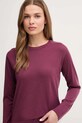 United Colors of Benetton sweter wełniany fioletowy 11AHD10CV