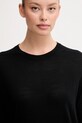 United Colors of Benetton sweter wełniany czarny 11AHD10CV