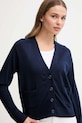 United Colors of Benetton kardigan wełniany granatowy 11AHD604R