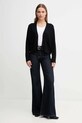 United Colors of Benetton kardigan wełniany 11AHD604R czarny AW25