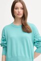 United Colors of Benetton pulover de bumbac turcoaz 1294D10DP