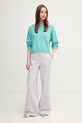 United Colors of Benetton pulover de bumbac 1091D10D6 turcoaz SS25