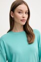 United Colors of Benetton pulover de bumbac turcoaz 1091D10D6