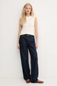 United Colors of Benetton vestă din bumbac 1694D10CM bej SS25