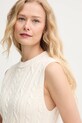United Colors of Benetton vestă din bumbac bej 1694D10CM