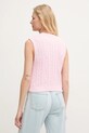 Ρούχα Βαμβακερό γιλέκο United Colors of Benetton 1694D10CM ροζ