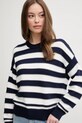 United Colors of Benetton pulover de bumbac bleumarin 1494E10CW