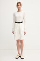 Πουλόβερ σε μείγμα μεταξιού United Colors of Benetton 1ZRED10CP μπεζ SS25