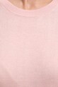 United Colors of Benetton sweter z dodatkiem jedwabiu 1ZRED10CP różowy