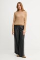 United Colors of Benetton sweter z dodatkiem jedwabiu 1ZRED10CP beżowy AW25