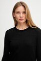Sveter s prímesou hodvábu United Colors of Benetton čierna 1ZRED10CP