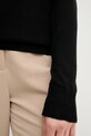Sveter s prímesou hodvábu United Colors of Benetton 1ZRED10CP čierna