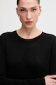 United Colors of Benetton pulover din amestec de mătase negru 1ZRED10CP
