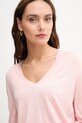 United Colors of Benetton sweter z domieszką jedwabiu różowy 1ZRED402L