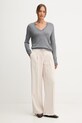 Свитер с примесью шелка United Colors of Benetton 1ZRED402L серый AW25