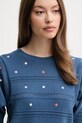 Памучен пуловер United Colors of Benetton тъмносин 10C1E10DO