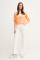 United Colors of Benetton cardigan din bumbac 10C1E604W portocaliu SS25