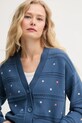 United Colors of Benetton cardigan din bumbac bleumarin 10C1E604W