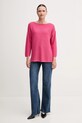 Πουλόβερ από λινό μείγμα United Colors of Benetton 115GD10CT ροζ SS25