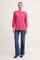 Πουλόβερ από λινό μείγμα United Colors of Benetton 115GD10CT ροζ SS25