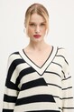 Desigual pulover de bumbac ESTOCOLMO bej 25SWJF02