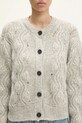 Samsoe Samsoe woolen cardigan Safiora gray F24400095