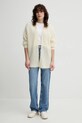 Светр з домішкою вовни American Vintage BYM19BE25 бежевий SS25