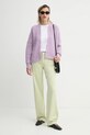 American Vintage cardigan EAST19AME25 violet SS25