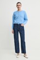 American Vintage cardigan VITO19EE25 blu SS25