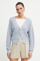 Guess cardigan din bumbac SAGE uni albastru W5GR44.Z3C71