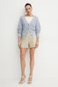 Guess cardigan din bumbac SAGE W5GR44.Z3C71 albastru SS25