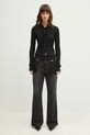 Ottolinger kardigan Double Closure Rib Cardigan 104.600204.01 czarny