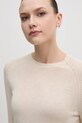 Calvin Klein sweter z domieszką jedwabiu beżowy K20K208199