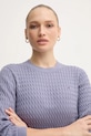 Tommy Hilfiger pulover de bumbac violet WW0WW44993