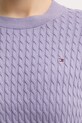 Bavlněný svetr Tommy Hilfiger WW0WW44993 fialová