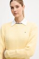 Tommy Hilfiger sweter bawełniany żółty WW0WW44993