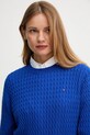 Tommy Hilfiger sweter bawełniany niebieski WW0WW44993