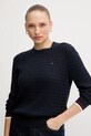 Bavlněný svetr Tommy Hilfiger námořnická modř WW0WW44993