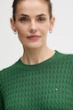 Бавовняний светр Tommy Hilfiger зелений WW0WW44993