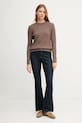 Tommy Hilfiger sweter bawełniany WW0WW44993 brązowy AW25