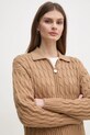 Джемпер Tommy Hilfiger коричневый WW0WW44501