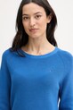 Tommy Hilfiger πουλόβερ γυναικείο βαμβακερό μπλε WW0WW44975
