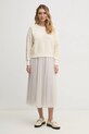 Βαμβακερό πουλόβερ Dkny DJ5R0539 μπεζ SS25