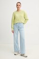 Βαμβακερό πουλόβερ Dkny DJ5R0539 πράσινο SS25