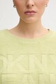 Βαμβακερό πουλόβερ Dkny DJ5R0539 πράσινο