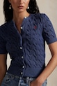 Bavlnený kardigán Polo Ralph Lauren modrá 211965756