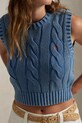 Bavlnená vesta bez rukávov Polo Ralph Lauren modrá 211965758
