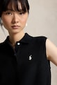 Polo Ralph Lauren kamizelka damska z bawełną czarny 211970666