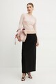 MICHAEL Michael Kors kardigan z domieszką jedwabiu MS5615MGW2 różowy SS25